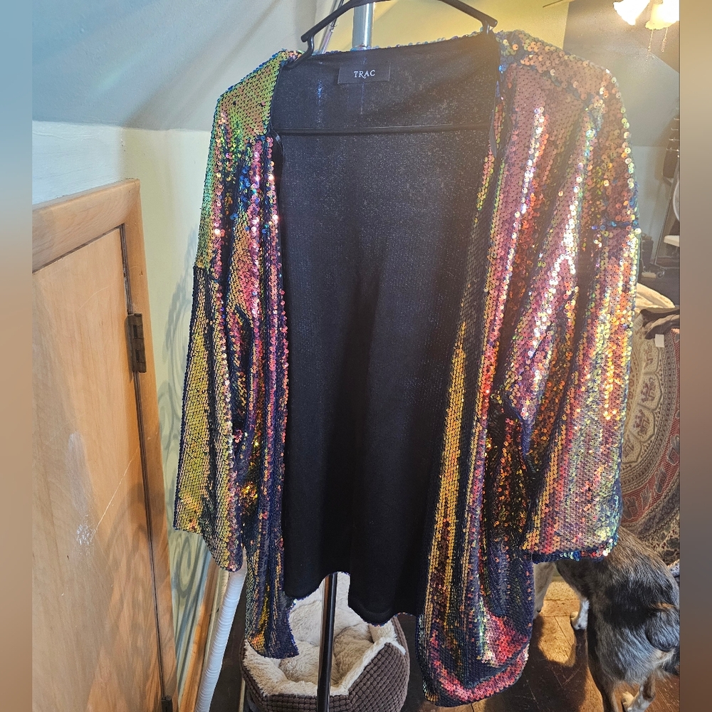 Sequin rave kimono